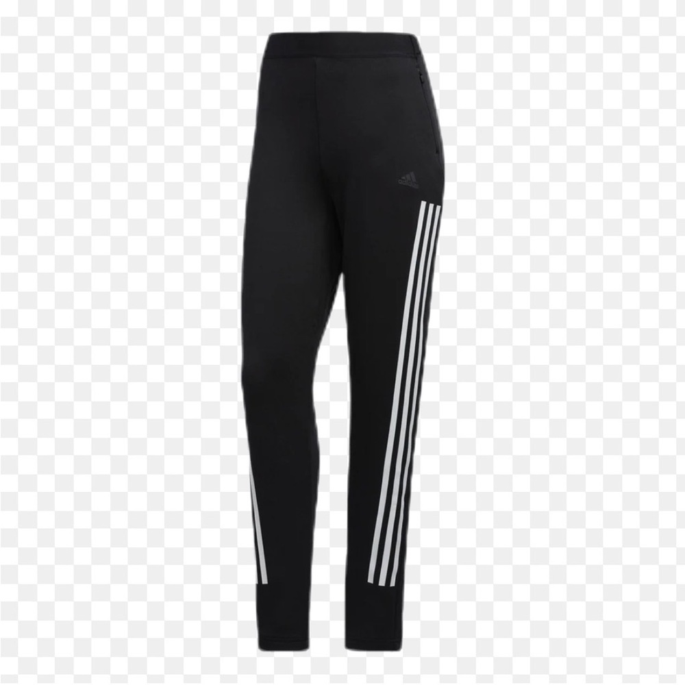 Adidas Women's Black Track Pants with White Stripes